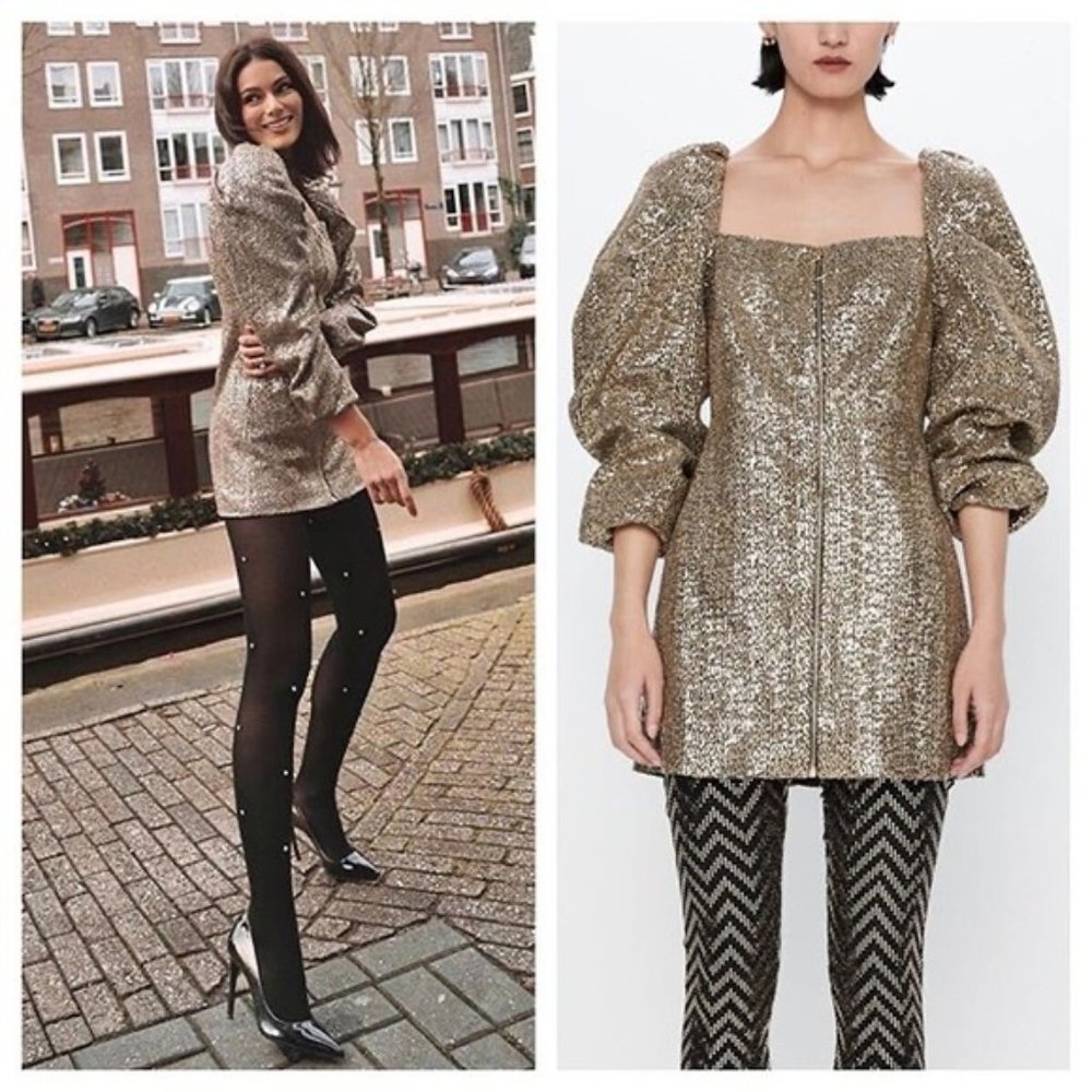 Zara Sequin Dress with Zipper - NWT